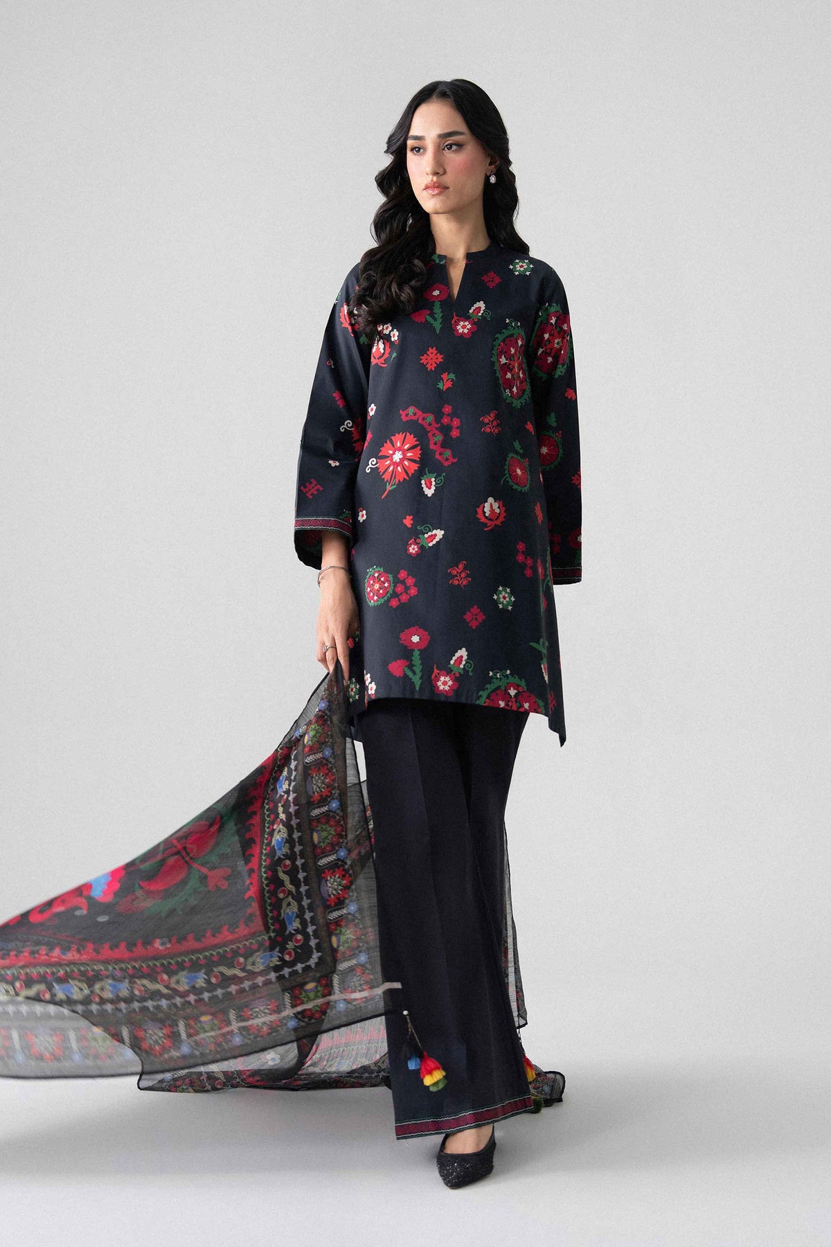 3 Piece - Digital Printed Suit - U3P-NISHA26WV1-51