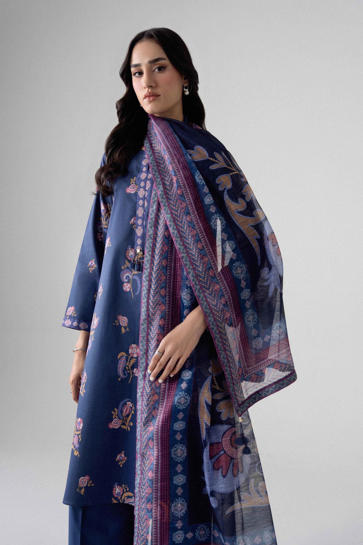 3 Piece - Digital Printed Suit - U3P-NISHA26WV1-52