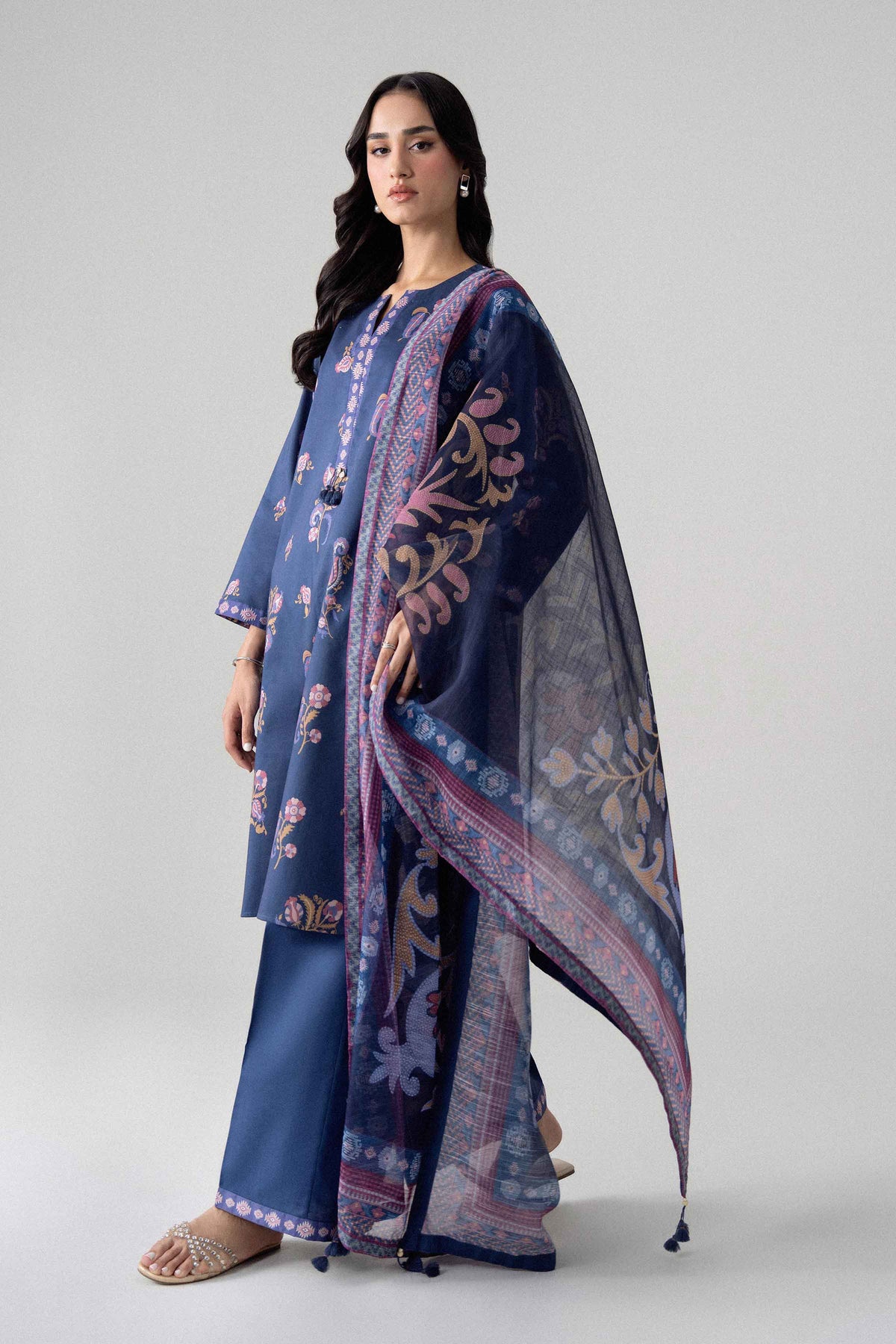 3 Piece - Digital Printed Suit - U3P-NISHA26WV1-52