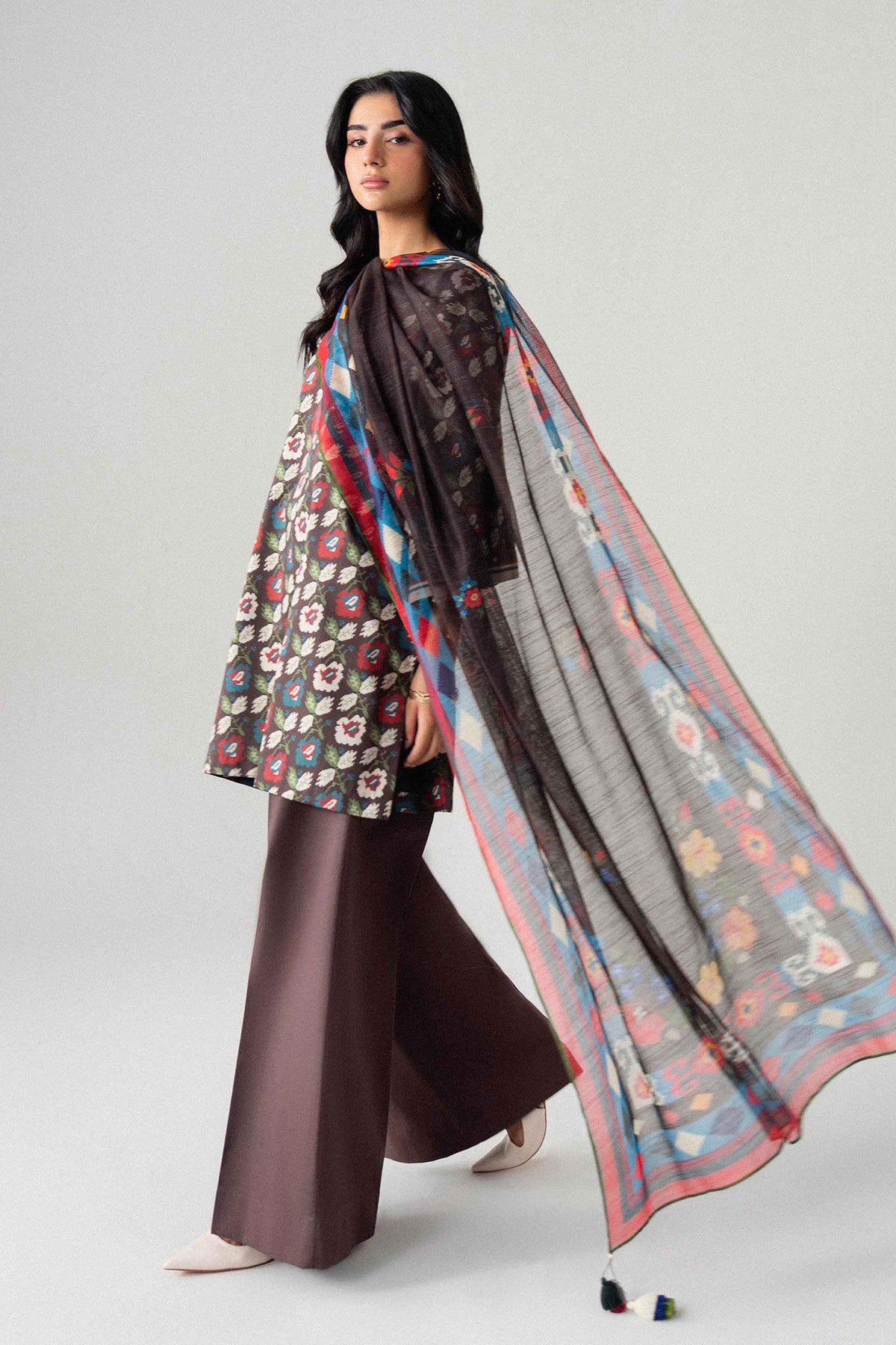3 Piece - Digital Printed Suit - U3P-NISHA26WV1-53