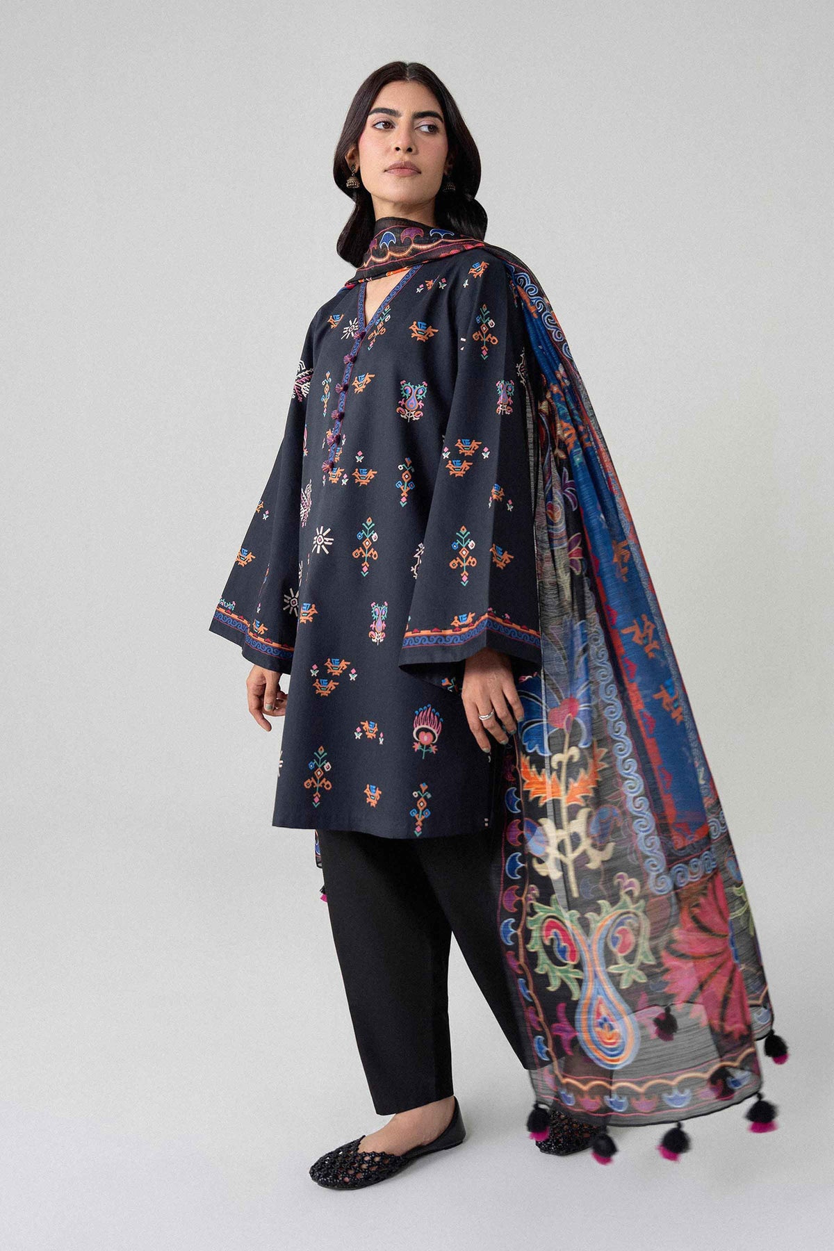 3 Piece - Digital Printed Suit - U3P-NISHA26WV1-59