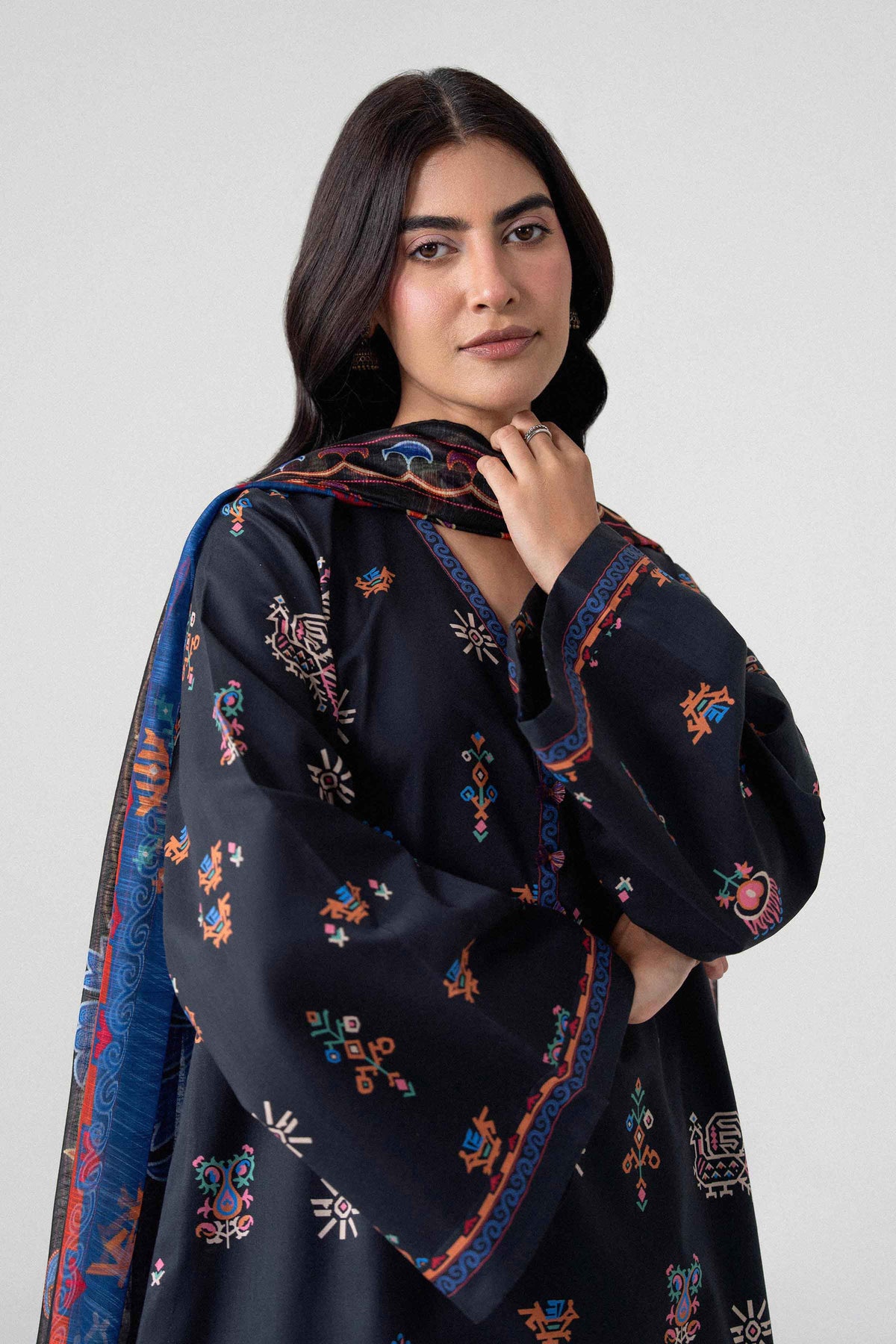 3 Piece - Digital Printed Suit - U3P-NISHA26WV1-59
