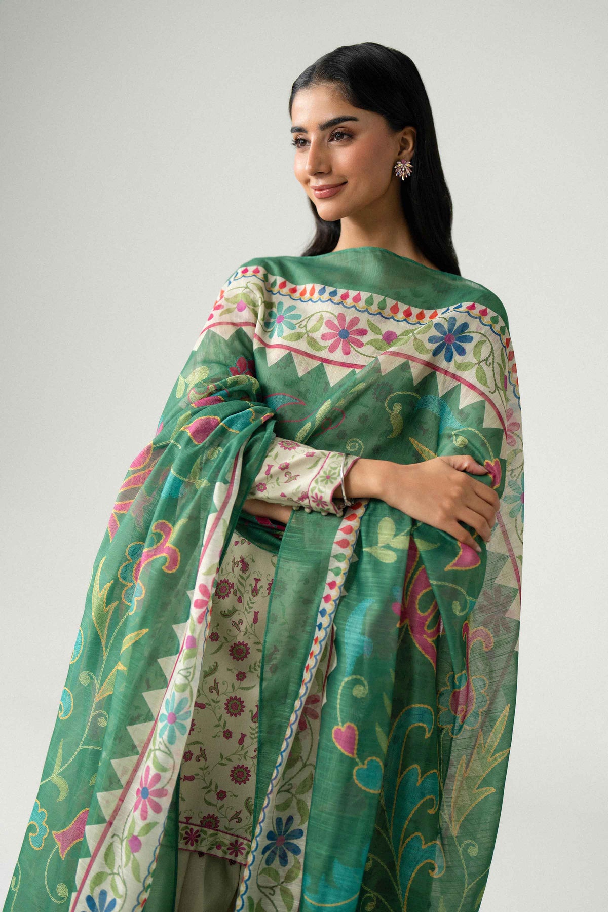 3 Piece - Digital Printed Suit - U3P-NISHA26WV1-60