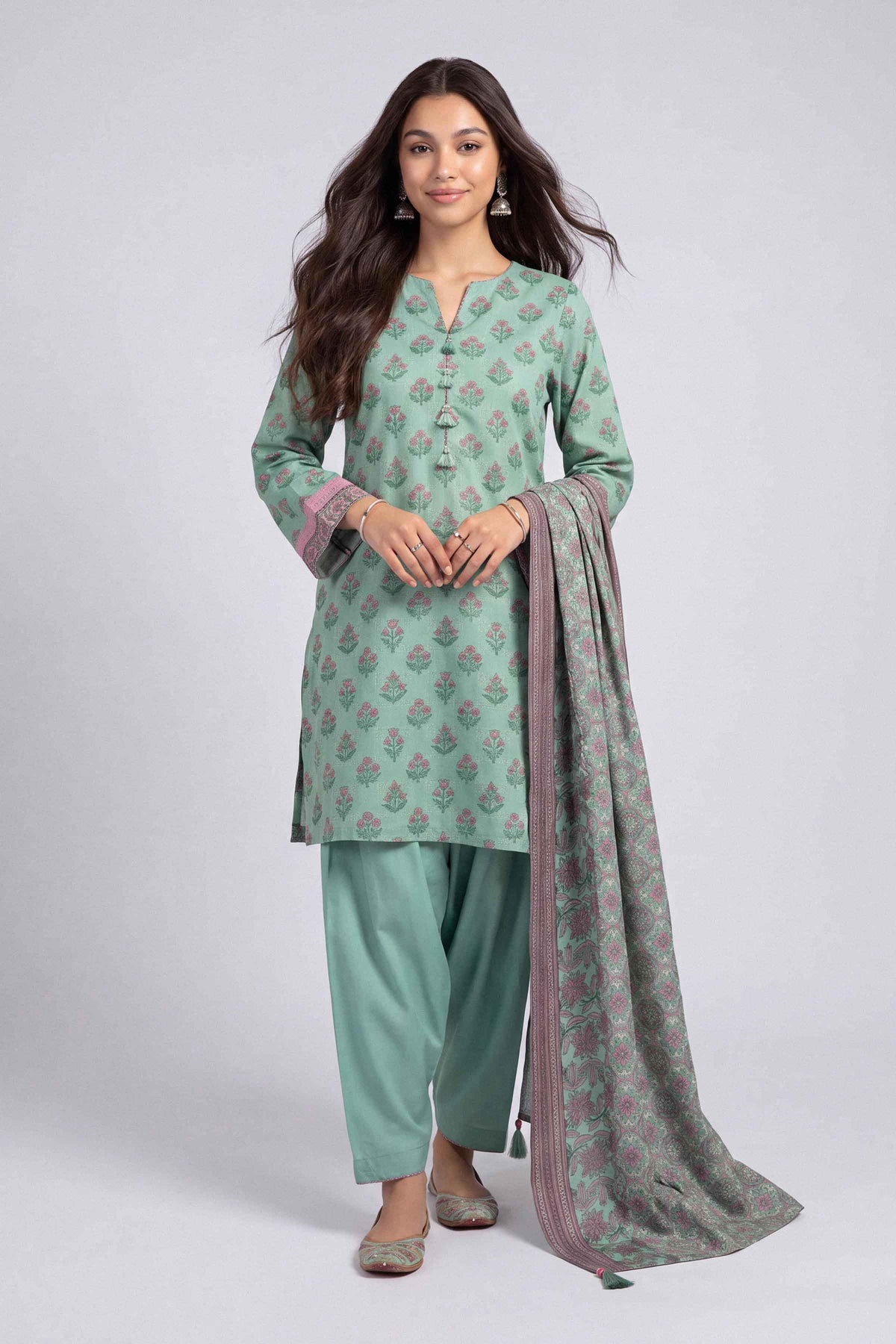 3 Piece - Printed Suit - U3P-NISHA26WV1-75