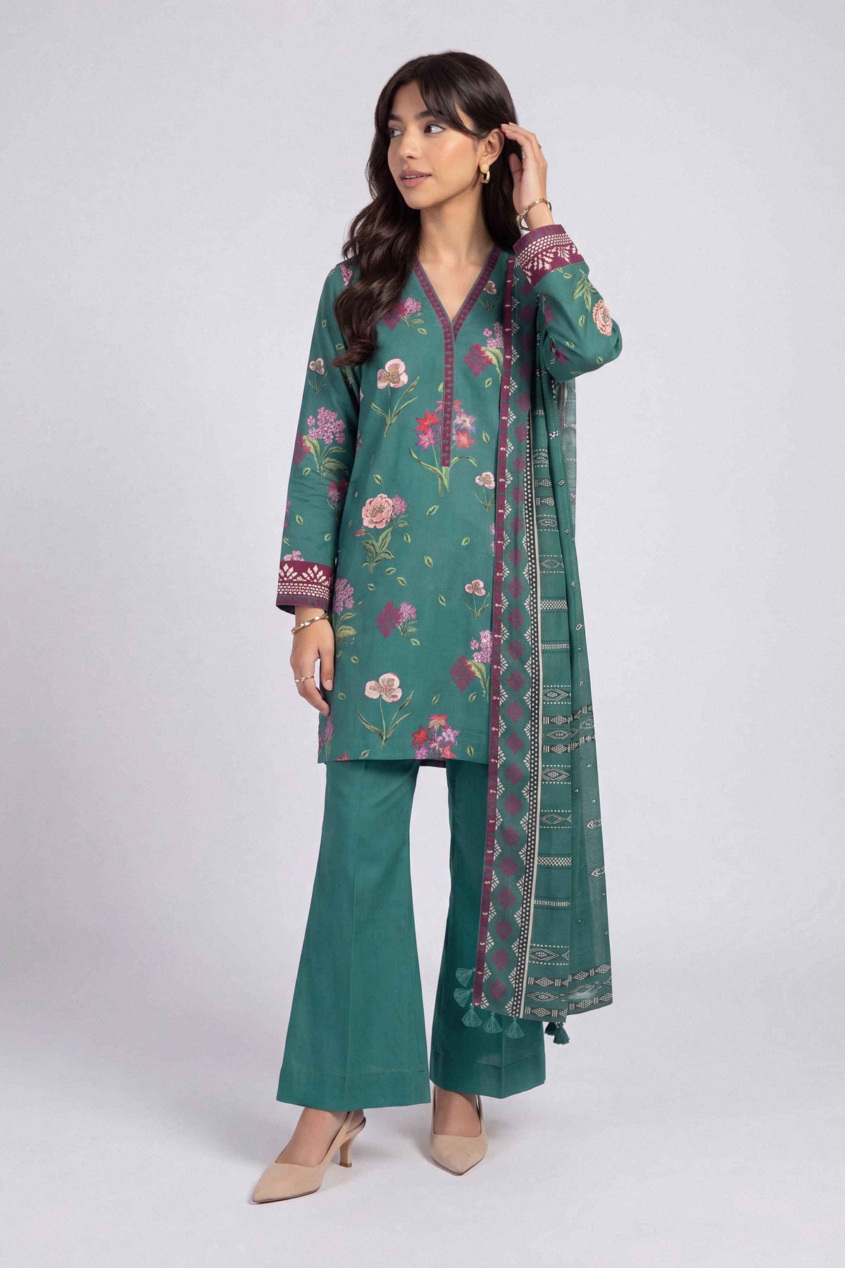 3 Piece - Printed Suit - U3P-NISHA26WV1-79