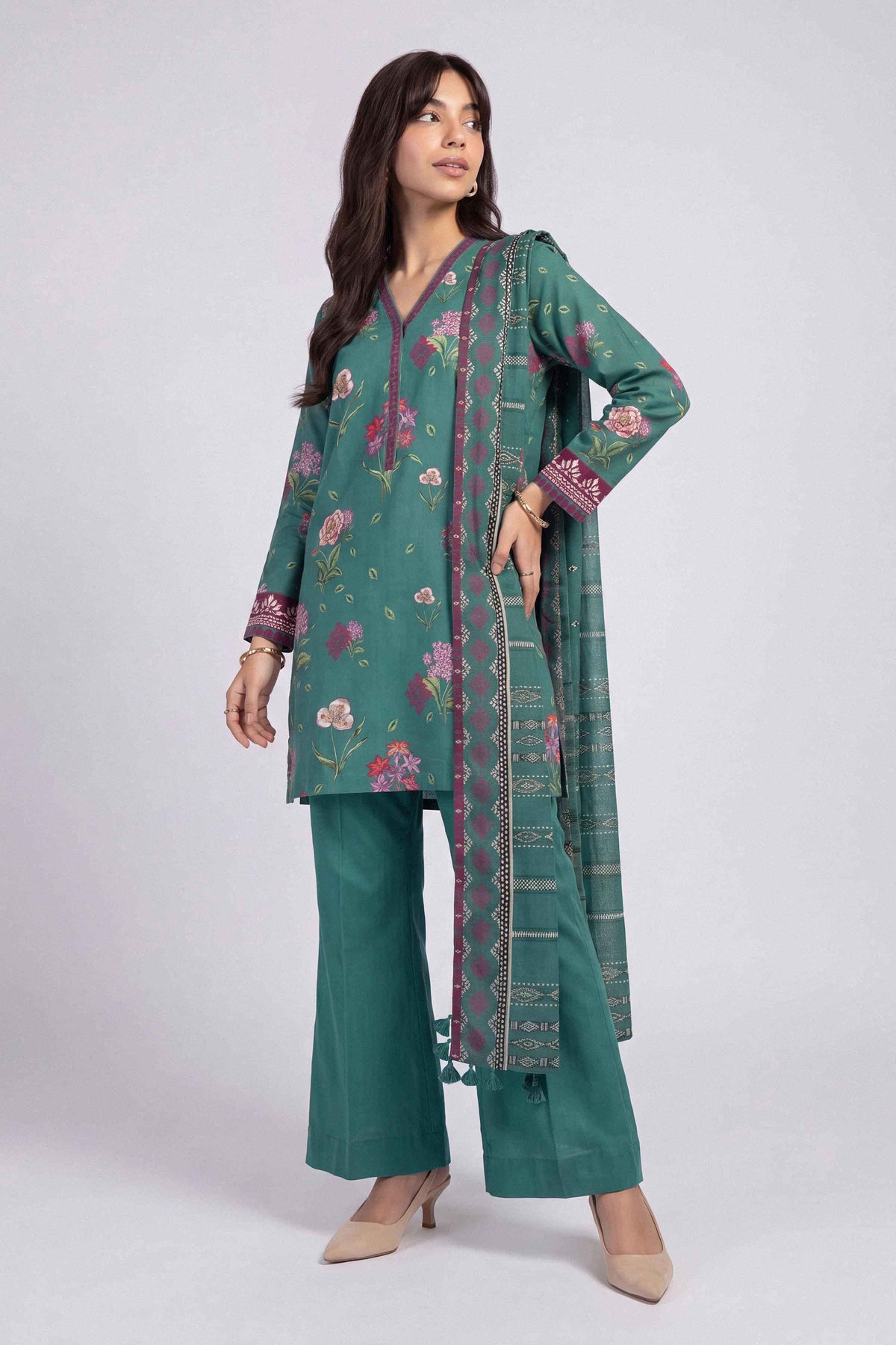 3 Piece - Printed Suit - U3P-NISHA26WV1-79