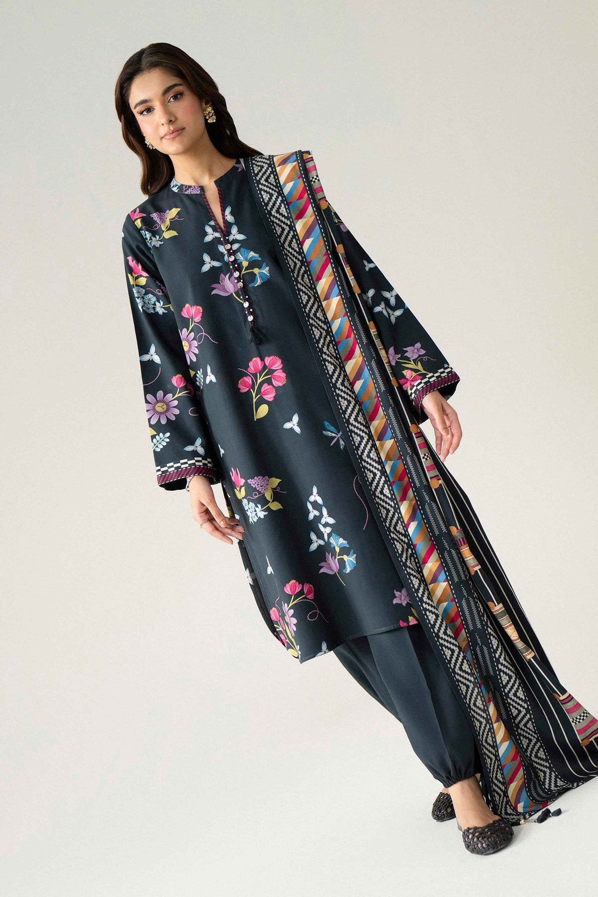 3 Piece - Printed Suit - U3P-NISHA26WV1-80