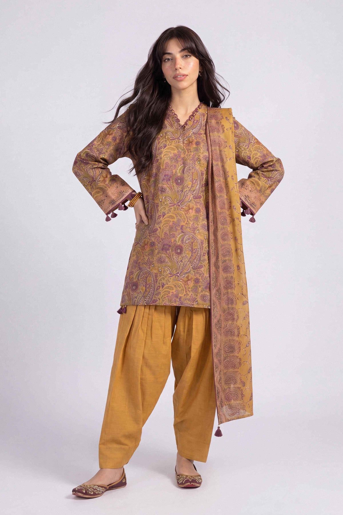 3 Piece - Printed Suit - U3P-NISHA26WV1-82