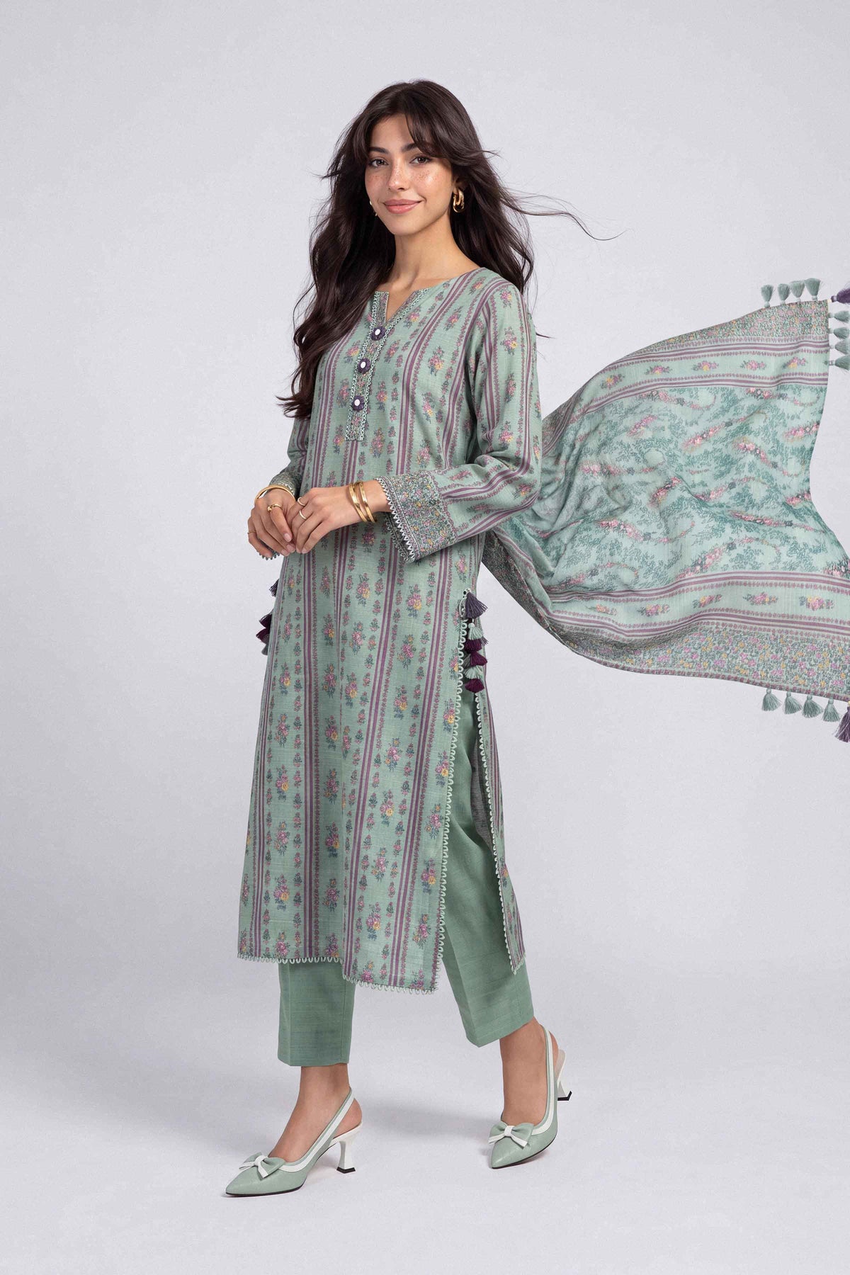 3 Piece - Printed Suit - U3P-NISHA26WV1-88