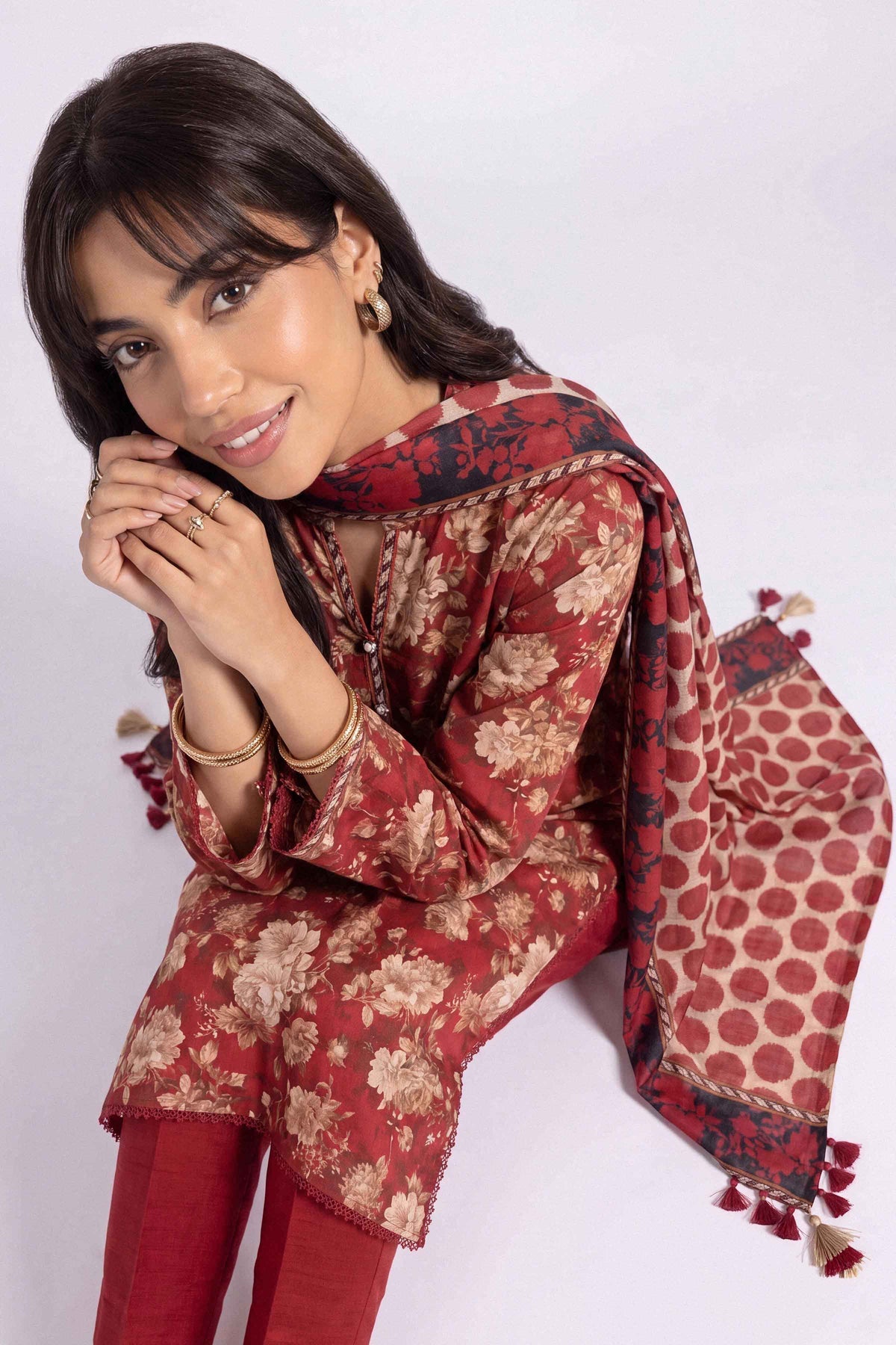 3 Piece - Printed Suit - U3P-NISHA26WV1-90