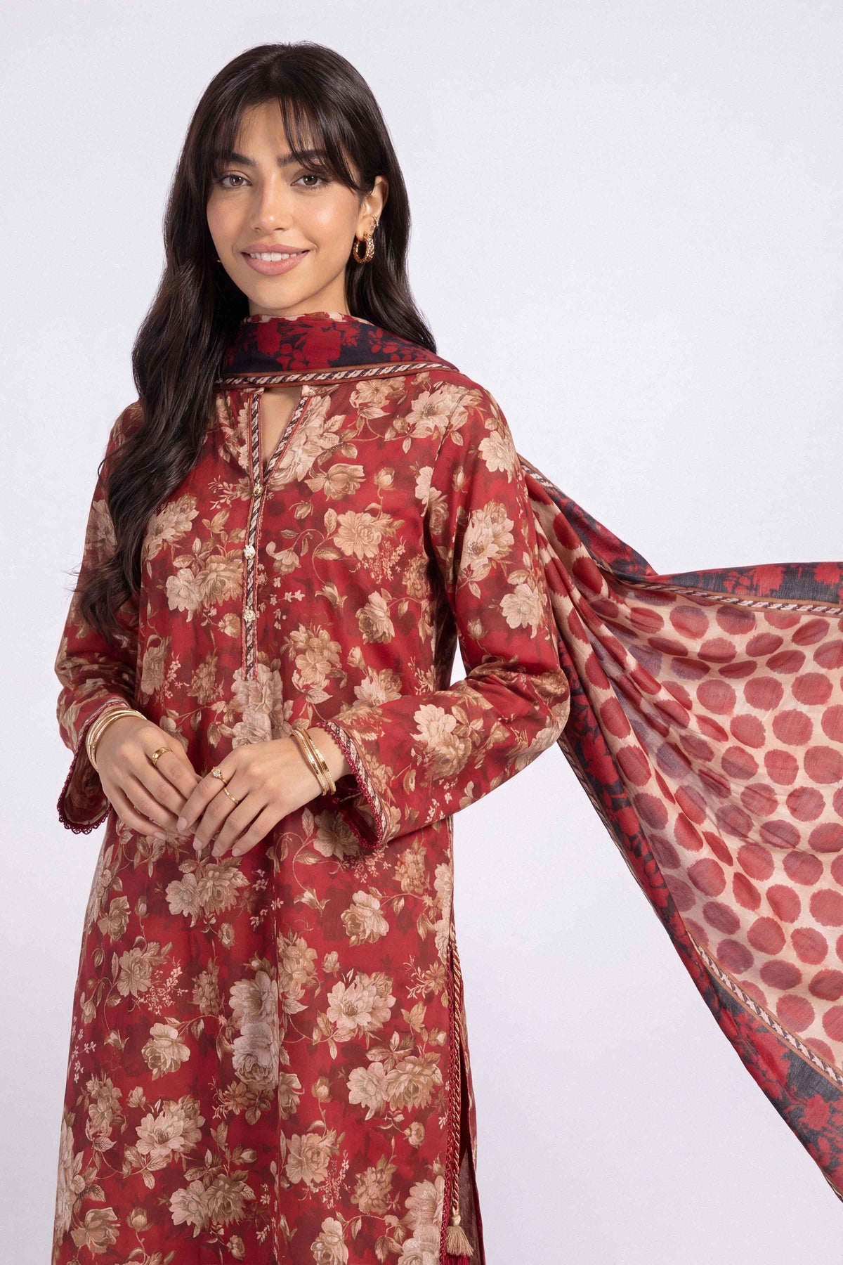 3 Piece - Printed Suit - U3P-NISHA26WV1-90
