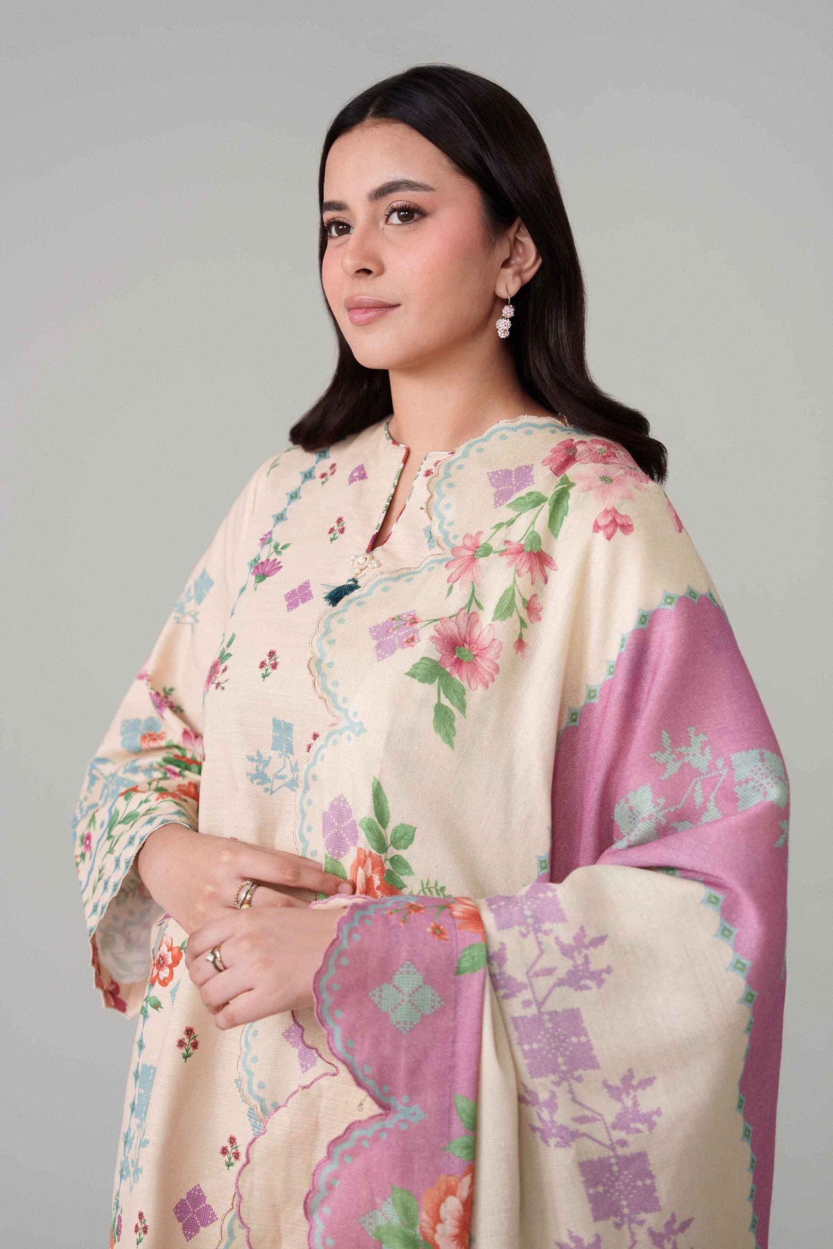 3 Piece - Digital Printed Suit - U3P-NISHA26WV1-92