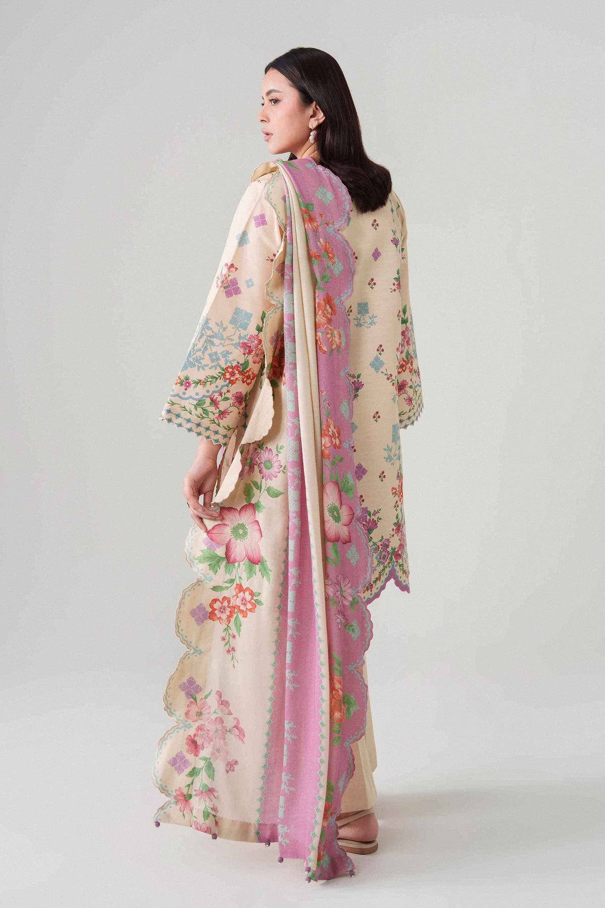 3 Piece - Digital Printed Suit - U3P-NISHA26WV1-92