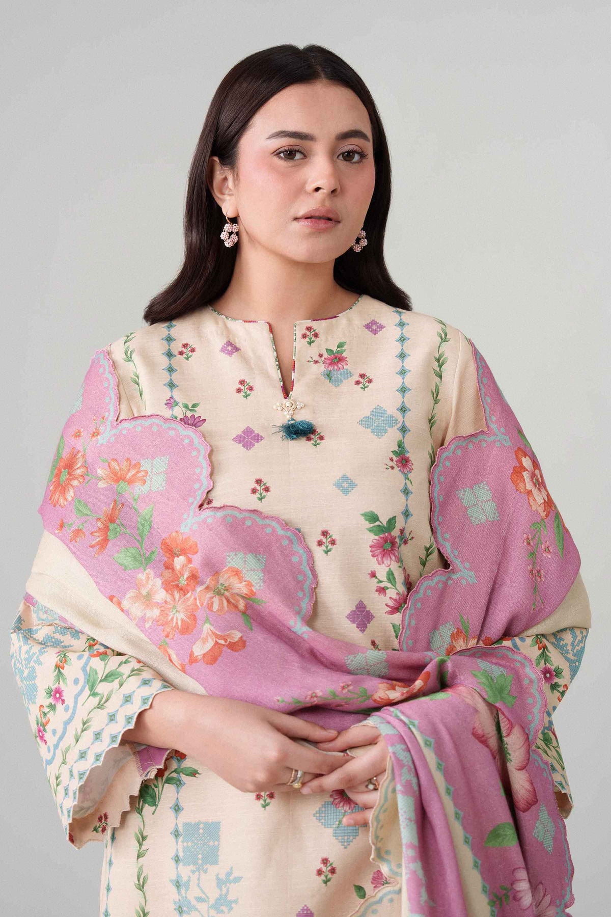 3 Piece - Digital Printed Suit - U3P-NISHA26WV1-92