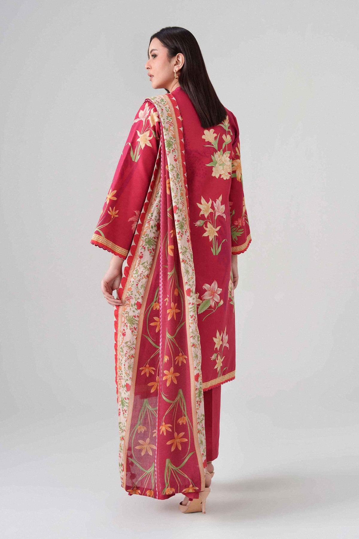 3 Piece - Digital Printed Suit - U3P-NISHA26WV1-93