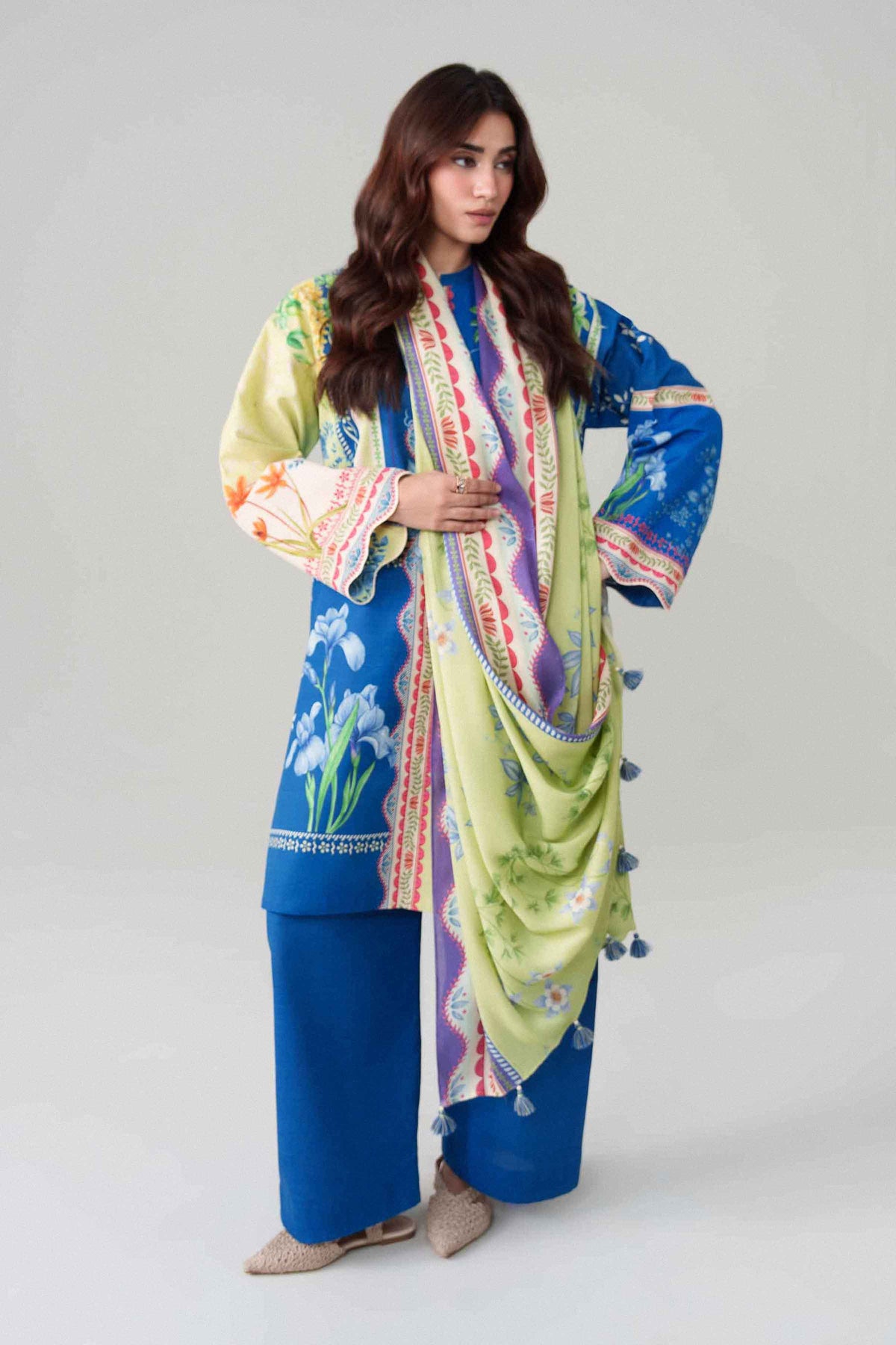 3 Piece - Digital Printed Suit - U3P-NISHA26WV1-94