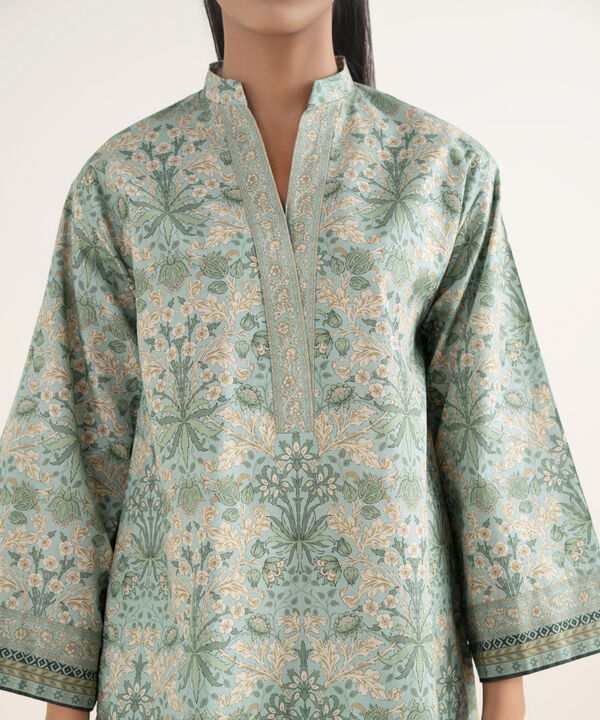 3 Piece - Printed Cotton Suit