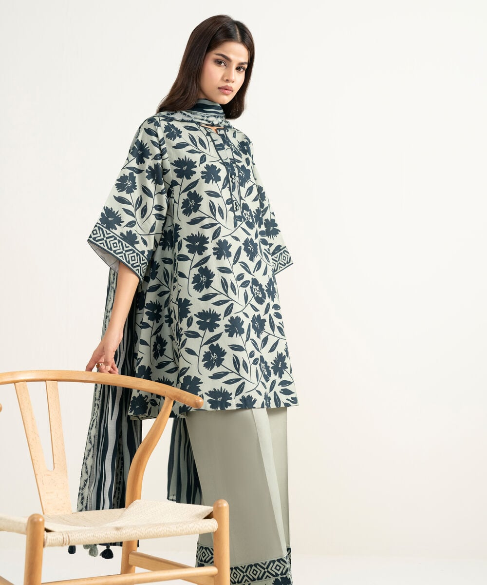 3 Piece - Printed Lawn Suit