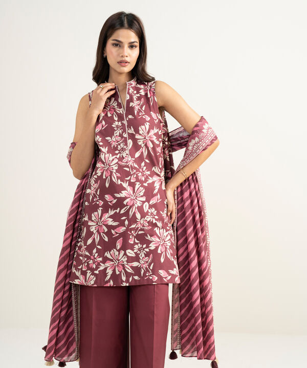 3 Piece - Printed Lawn Suit