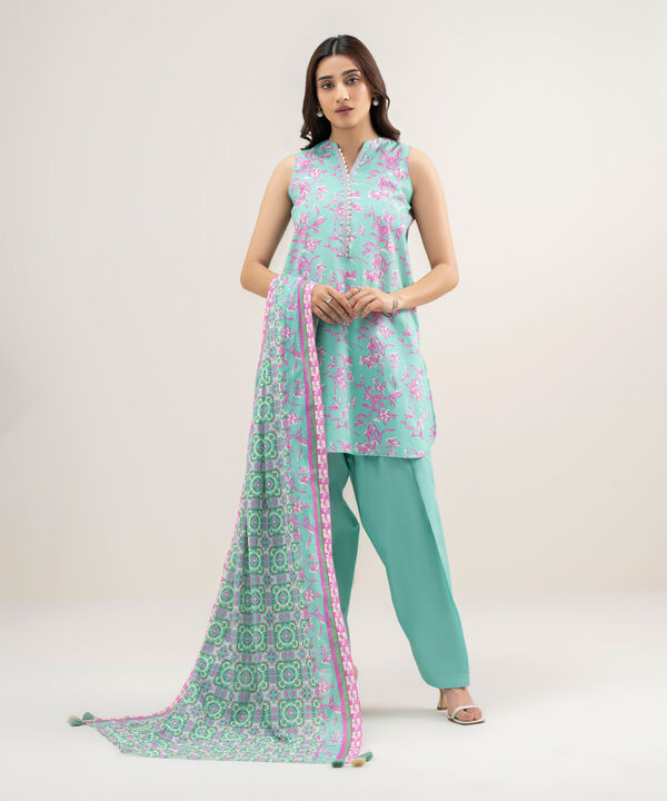 3 Piece - Printed Lawn Suit