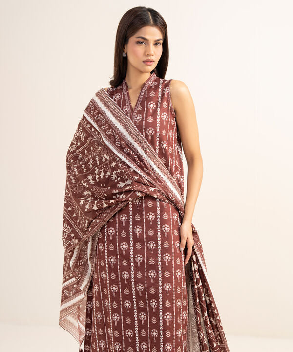 3 Piece - Printed Lawn Suit