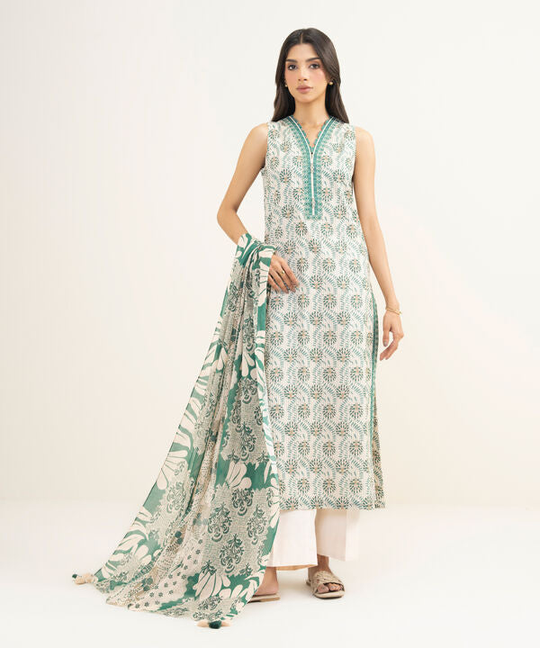 3 Piece - Printed Lawn Suit