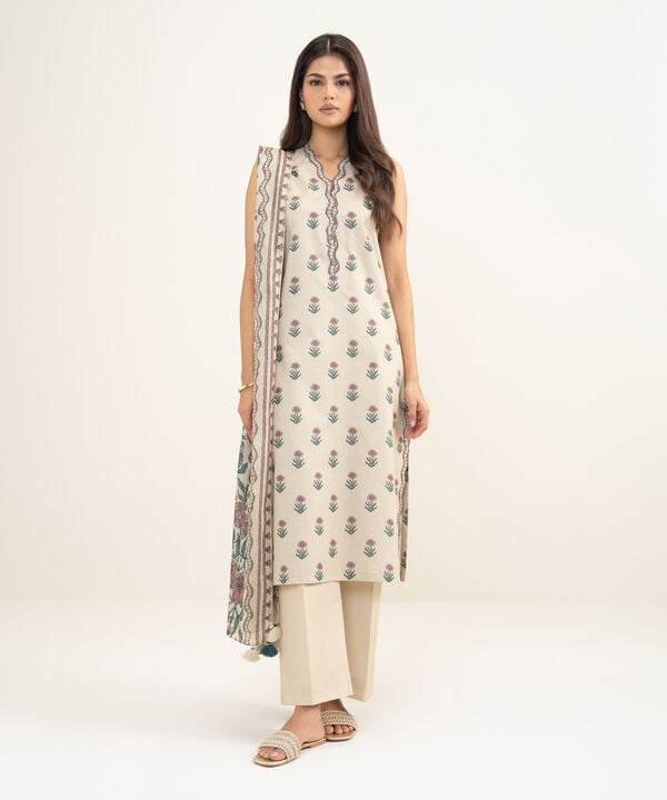 3 Piece - Printed Lawn Suit