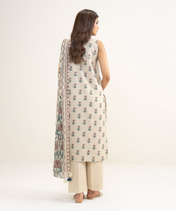 3 Piece - Printed Lawn Suit