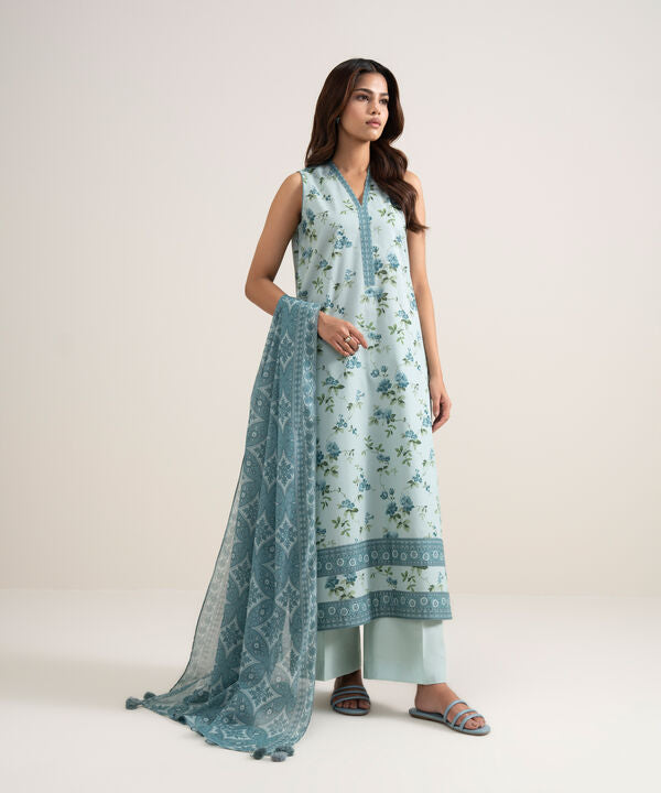3 Piece - Printed Lawn Suit