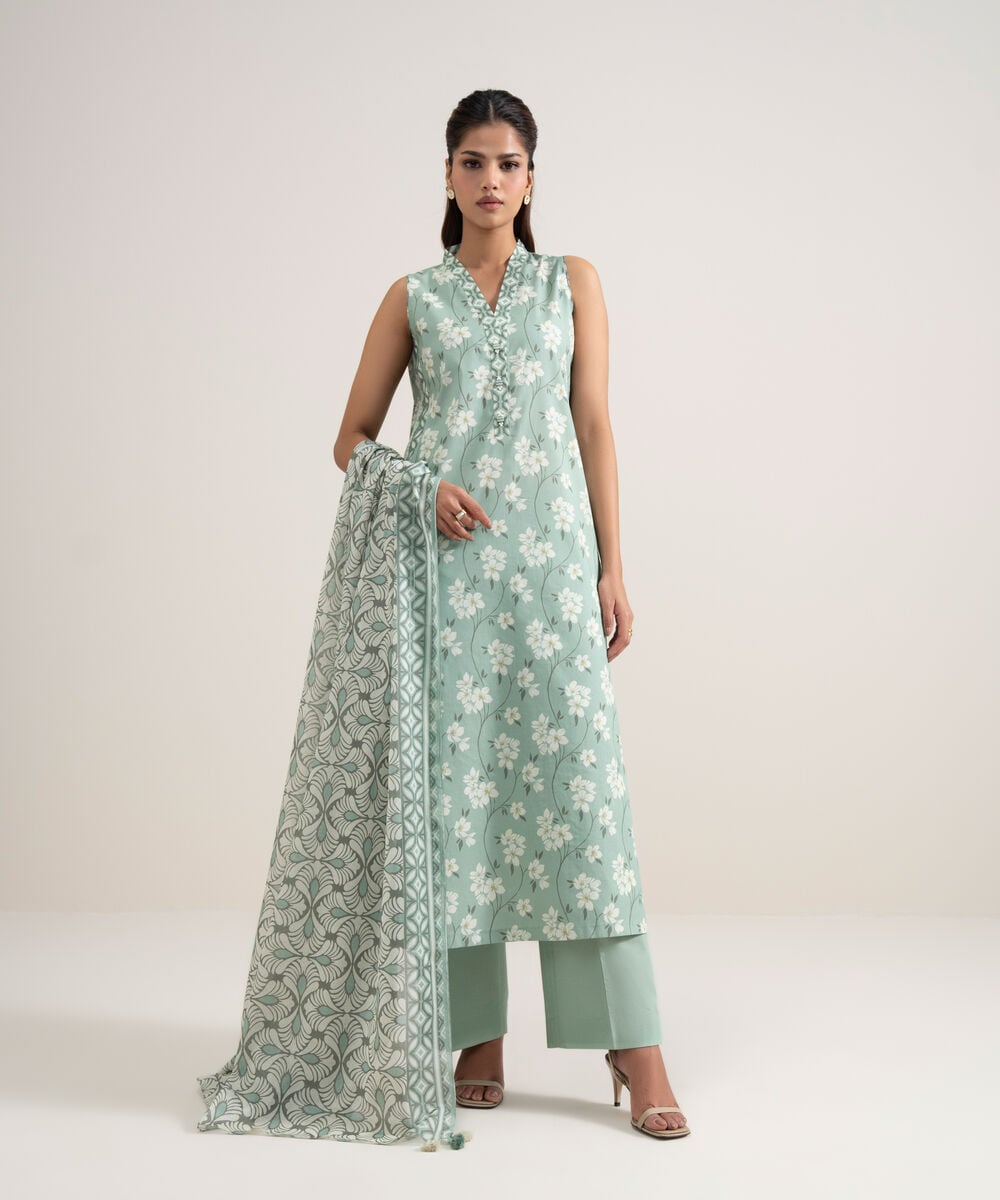 3 Piece - Printed Lawn Suit