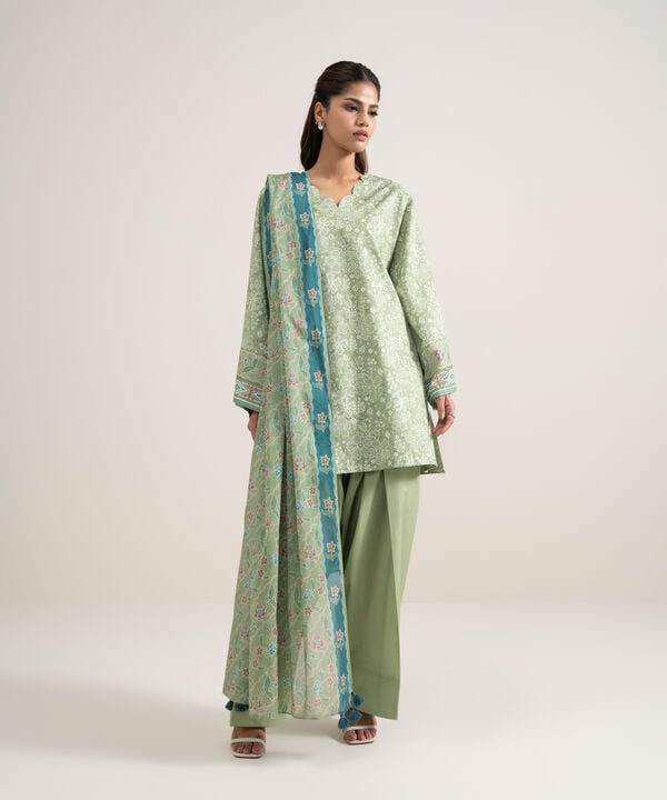 3 Piece - Printed Lawn Suit