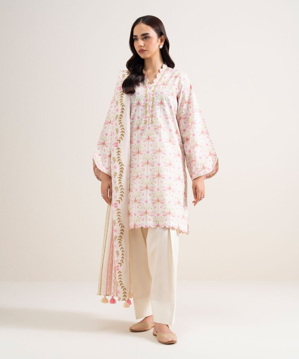 3 Piece - Printed Lawn Suit U3PDDS26V613