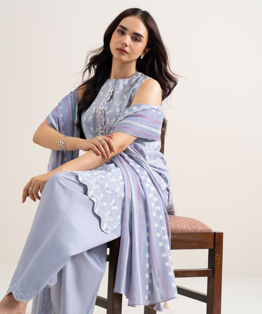 3 Piece - Printed Lawn Suit U3PDDS26V615