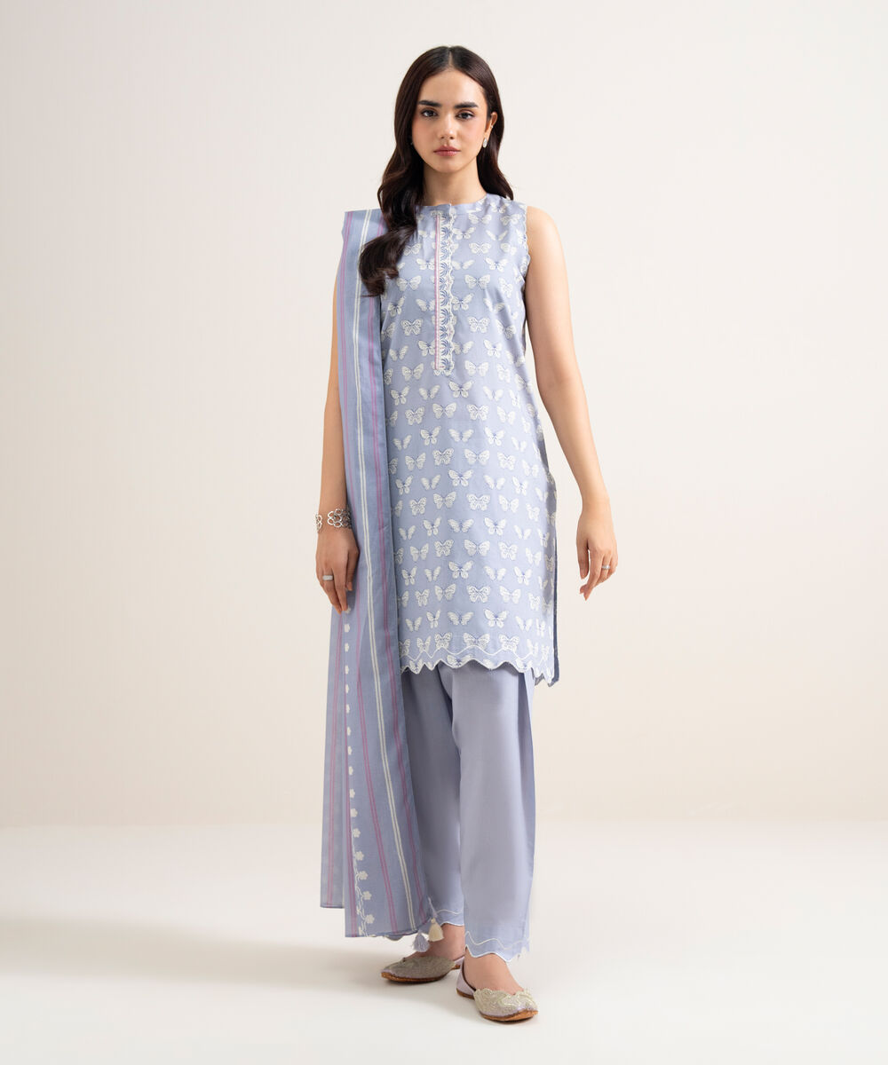 3 Piece - Printed Lawn Suit U3PDDS26V615