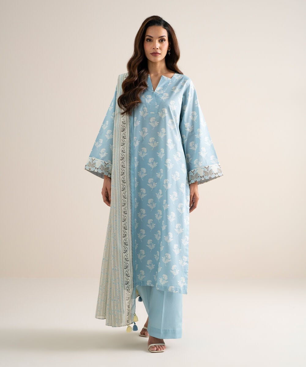 3 Piece - Printed Lawn Suit U3PDDS26V616