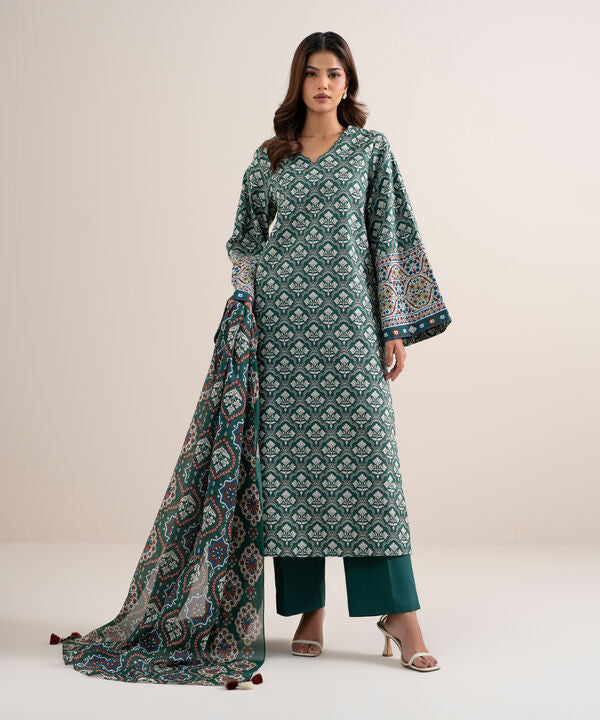 3 Piece - Printed Lawn Suit