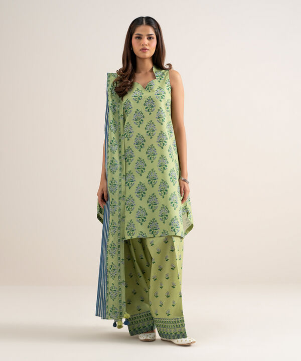 3 Piece - Printed Lawn Suit