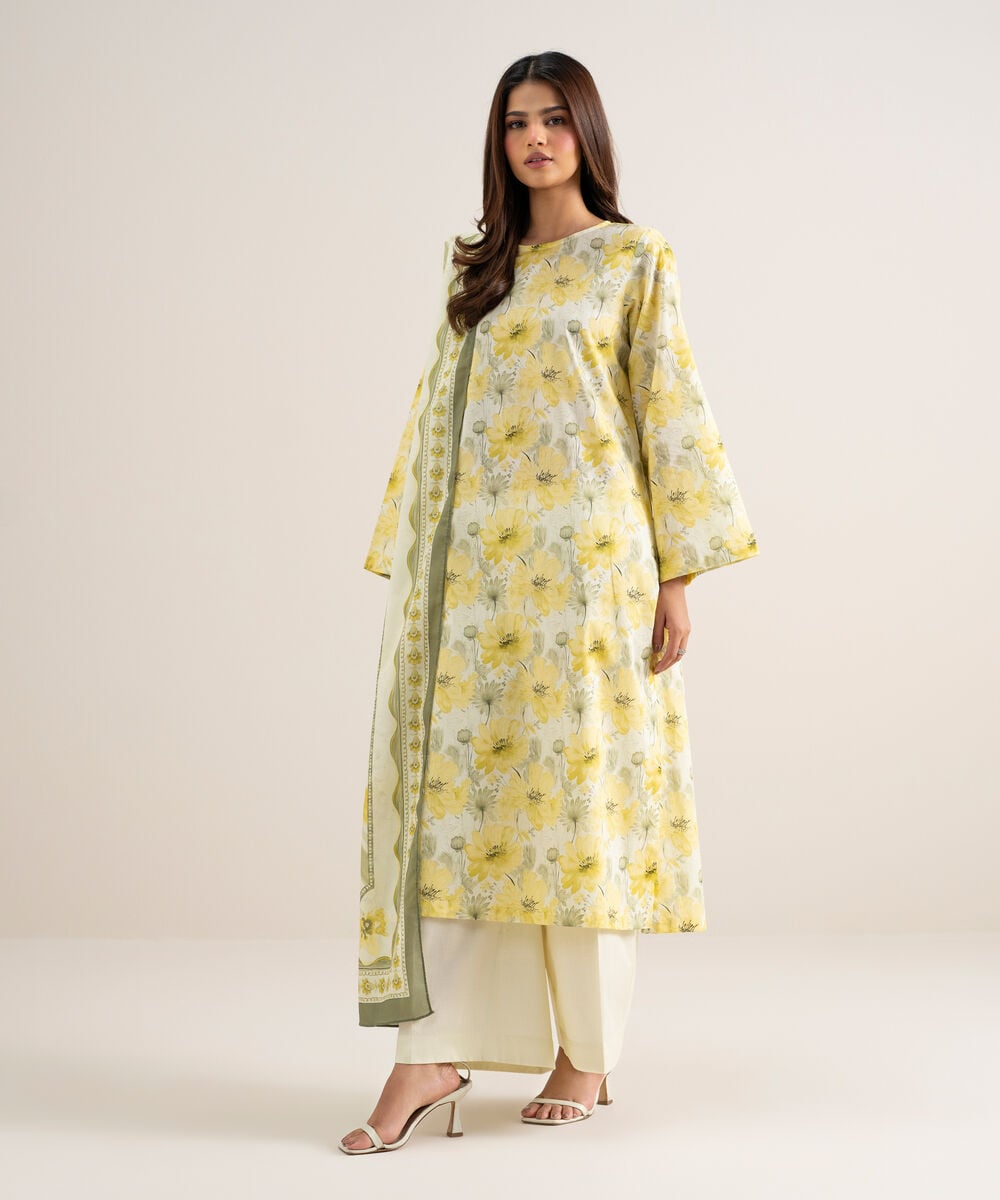 3 Piece - Printed Lawn Suit