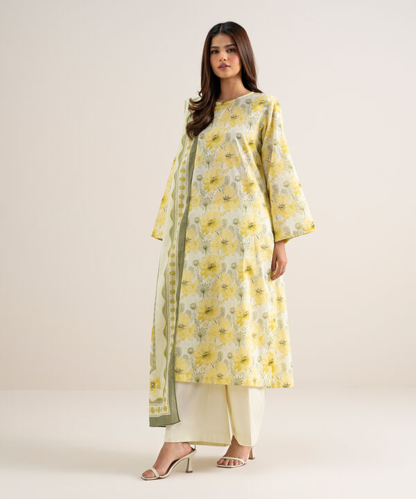 3 Piece - Printed Lawn Suit
