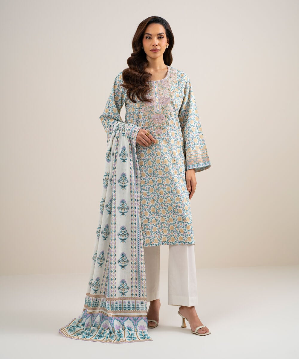 3 Piece - Embroidered Lawn Suit