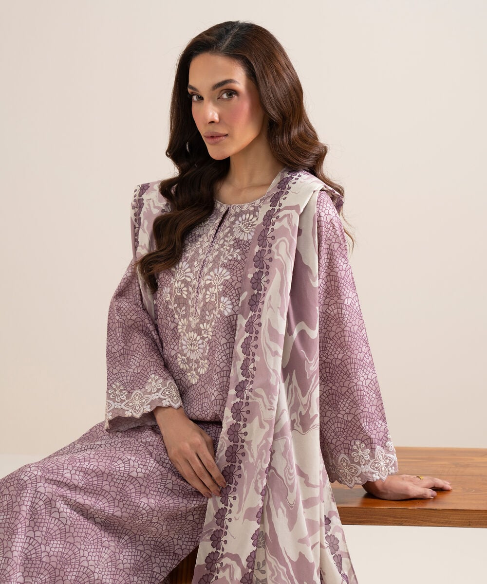 3 Piece - Embroidered Lawn Suit