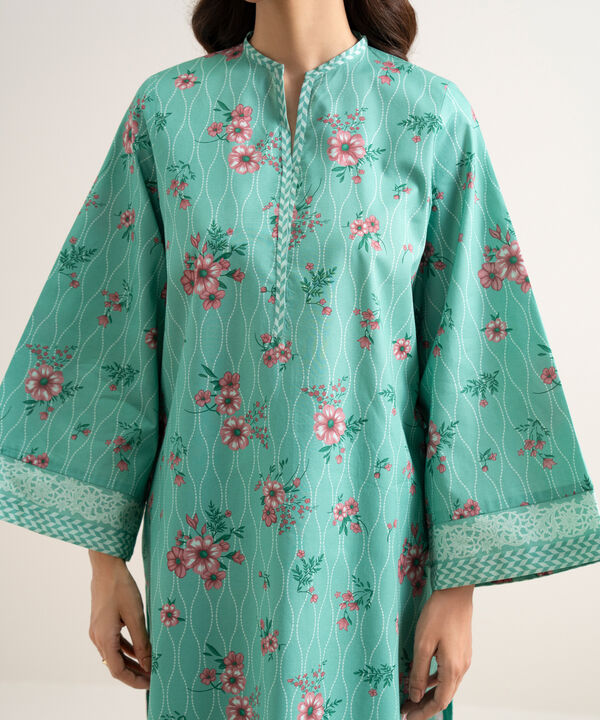 3 Piece - Printed Cotton Suit