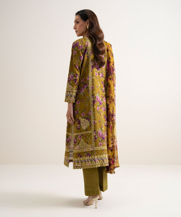 3 Piece - Printed Arabic Lawn Suit