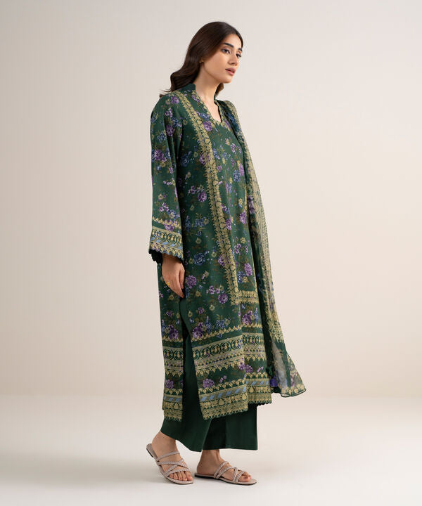 3 Piece - Printed Arabic Lawn Suit
