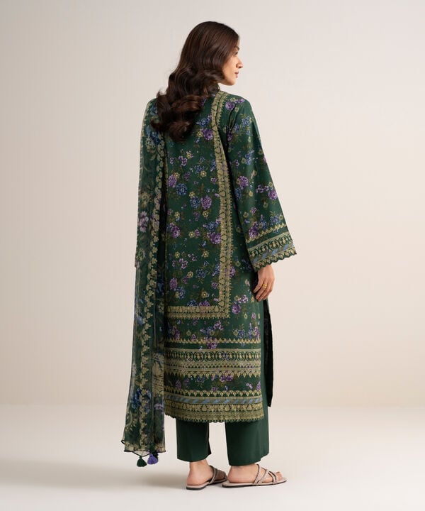 3 Piece - Printed Arabic Lawn Suit