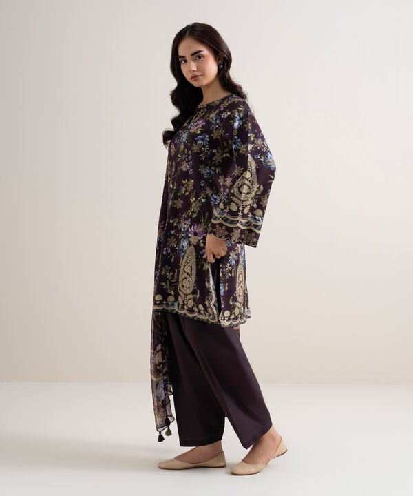 3 Piece - Printed Arabic Lawn Suit