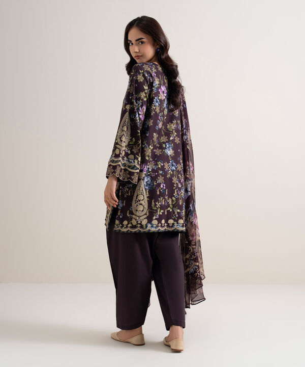3 Piece - Printed Arabic Lawn Suit
