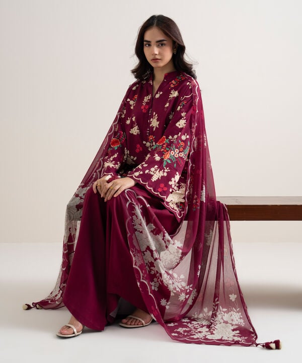 3 Piece - Printed Arabic Lawn Suit