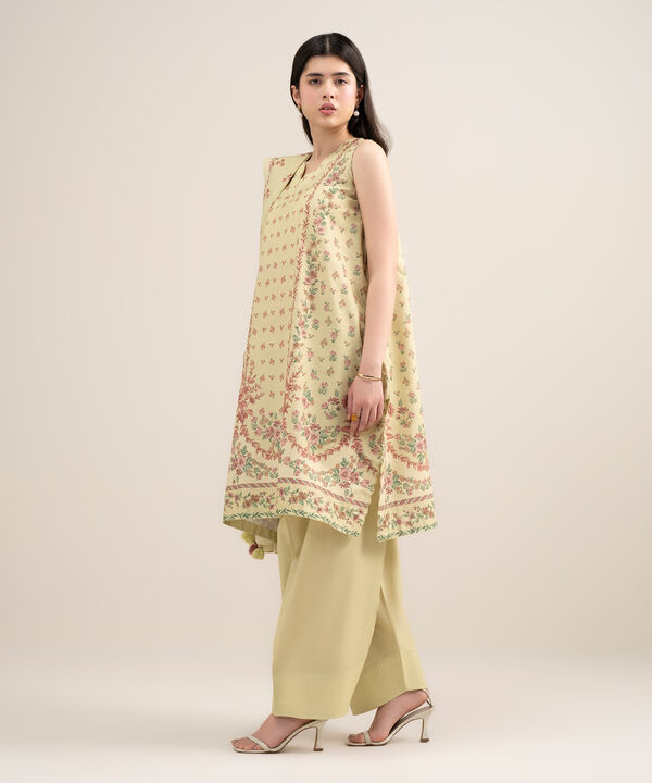 3 Piece - Printed Zari Lawn Suit