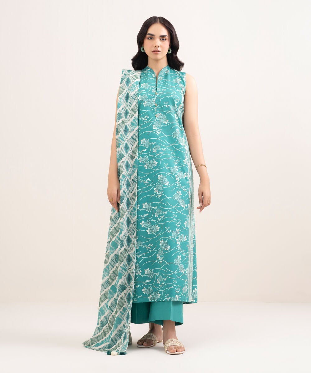3 Piece - Printed Lawn Suit